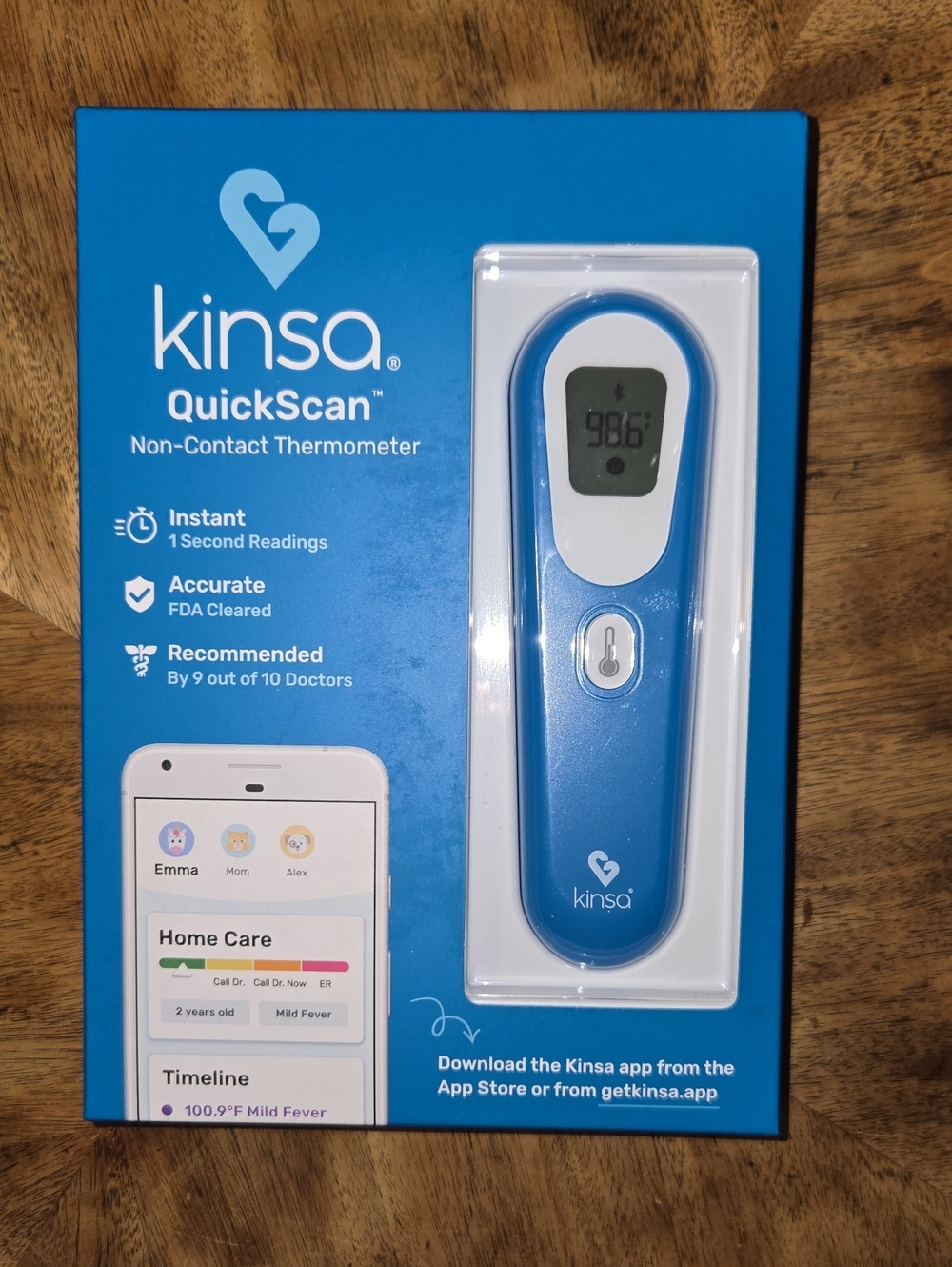 Kinsa QuickScan Non-Contact Thermometer